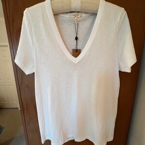 Rag & Bone Tee - The Slub Tee, Medium V-Neck in White, NWT